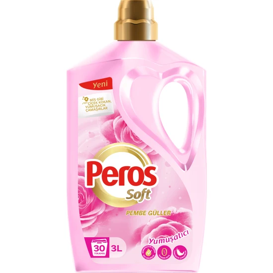 PEROS 3 L YUMUŞATICI PEMBE GÜLLER (KALPLİ)