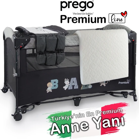 Prego Premium Line Alt Açma Üniteli Anne Yanı Oyun Parkı + Yatak Hediyeli