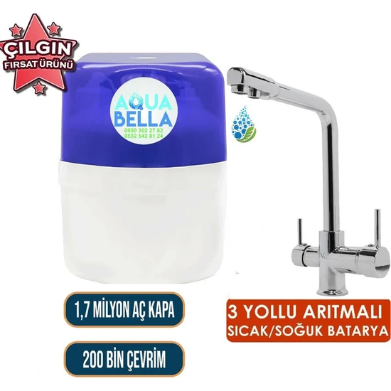 Aqua Bella Matrix Plus 10 Aşamalı Su Arıtma Cihazı Arıtmalı 3 Yollu Bataryalı