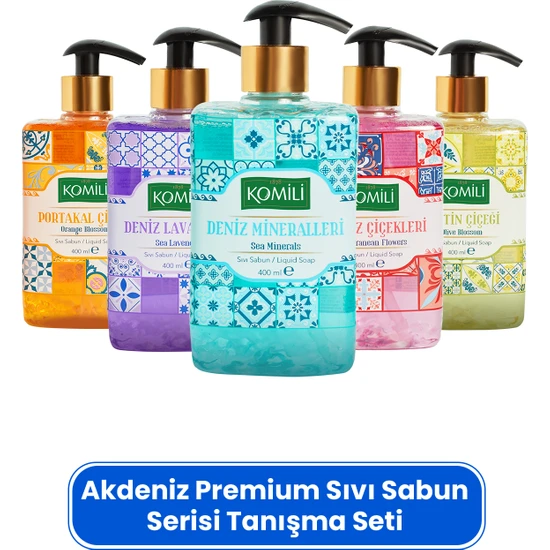 Komili Premium Sıvı Sabun Tanışma Paketi - 5 x 400 ml