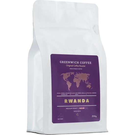 Greenwich Coffee Filtre Kahve Çekirdek Kahve Espresso ( %100 Arabica ) Rwanda Intore Cyangugu 250 gr