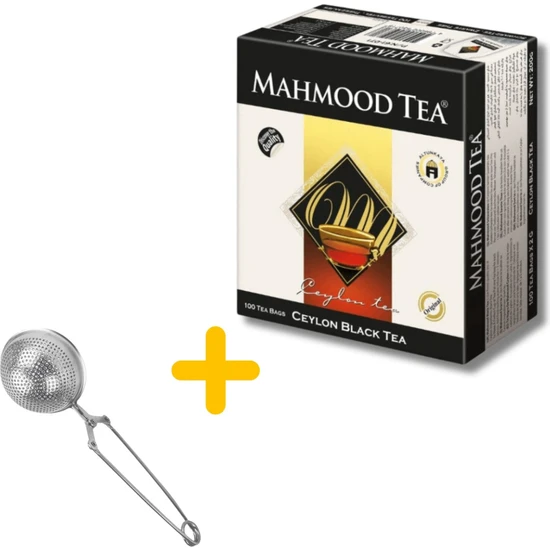 Mahmood Tea Seylan 100LÜ Bardak Poşet Çay ve Küre Tasarımlı Silver Çay Süzgeci