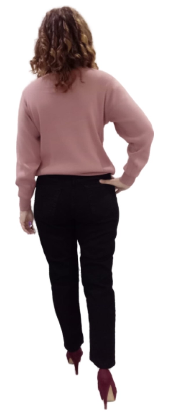 Zy Plus Mavi Büyük Beden Mom Jeans Bir Beden Ince Gösterir Kot Pantolon görsel 6