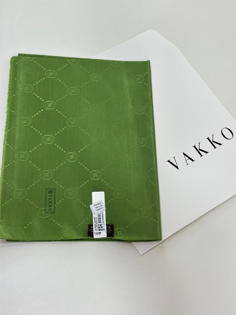 Vakko Twill Eşarp Lacivert - Ekru Desenli Yumuşak Kumaş Kadın Aksesuarı 90 x 90 cm görsel 7