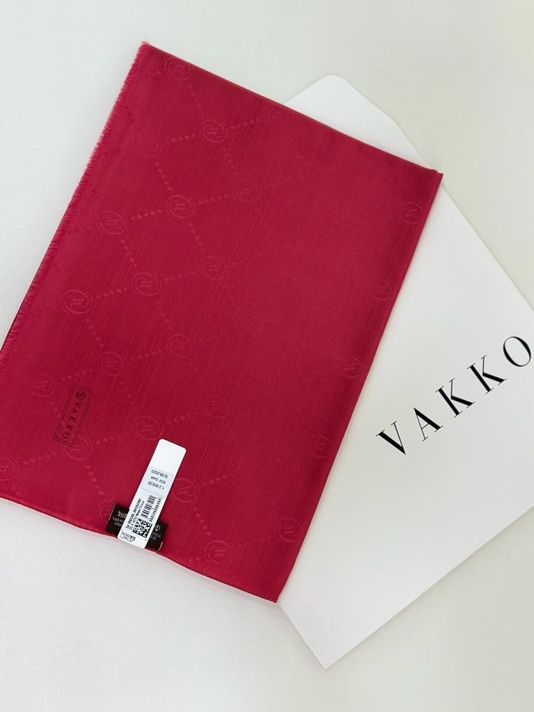 Vakko Twill Eşarp Lacivert - Ekru Desenli Yumuşak Kumaş Kadın Aksesuarı 90 x 90 cm görsel 8