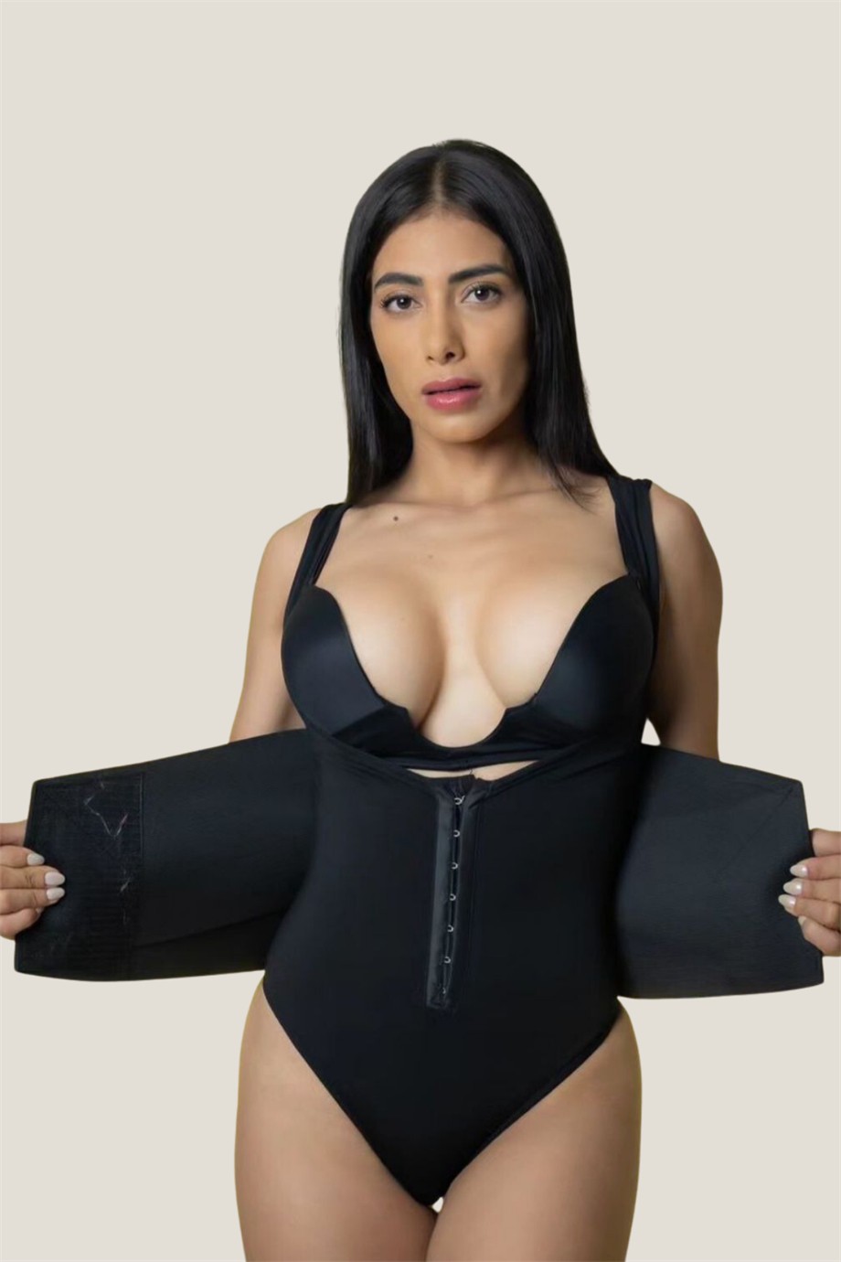Tugba Korse Fitbody Siyah Renk Latex Korse görsel 3
