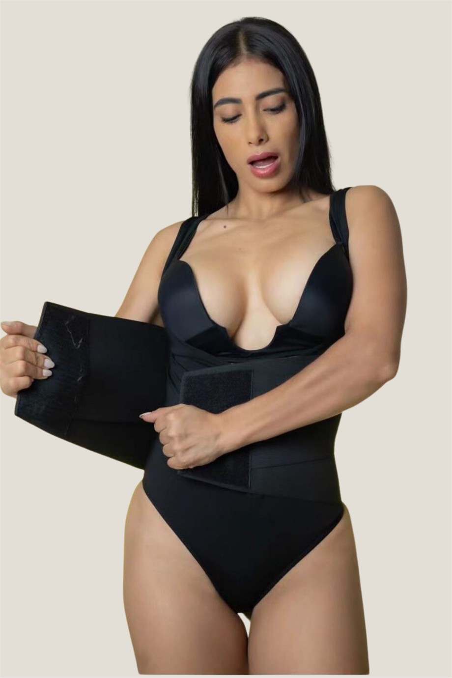 Tugba Korse Fitbody Siyah Renk Latex Korse görsel 4