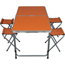 Joystar Katlanır Piknik/Kamp Masası Seti Çanta Tipi (4 Taburesiyle Birlikte)