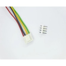 Sanec 3,96MM Kilitli 4 Pin Kablolu Konnektör Takım 20CM - 0,50MM - Çift Taraflı