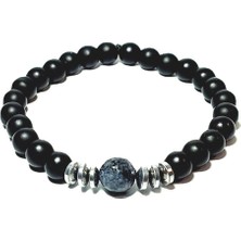 Janti JTAW24DOB1334 Janti Bileklik Onyx Ceyt ve Hematit Doğaltaş 8 mm