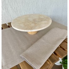 Decamor Home Thick Linen Dertsiz Bej Kumaş Peçete 6 AD