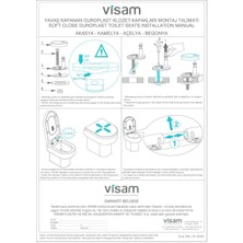 Visam Akasya Duroplast Yavaş Kapanan  Metal Menteşeli Klozet Kapağı 514.001