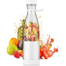 Upeka Mini Juice Taşınabilir Blender Plastik Şişe Smoothie Milkshake USB Şarj Edilebilir 420 Ml.