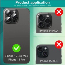 AktarMobile iPhone 15 Pro & iPhone 15 Pro Max Uyumlu Premium Safir Kamera Lens Koruyucu Tam Koruma Temperli Cam