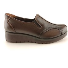 Ortoplus Deri Ortopedik Kemik Çıkıntılı Kadın Ayakkabı EL5778 KAHVE