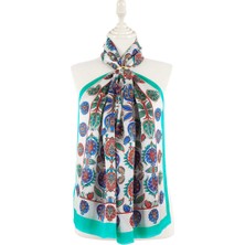 Bursa İpek Yeşil Iznik Desen Ipek Fular