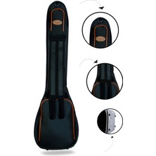 Uzun Sap Divan Bağlama Saz Kılıfı 45-46 Tekne için Ultra Koruma Destekli Pad