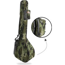 Donizetti Uzun Bağlama Saz Kılıfı Profesyonel Su Geçirmez 20 mm Pedli Gigbag Kamuflaj Desen