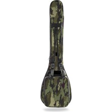 Donizetti Uzun Bağlama Saz Kılıfı Profesyonel Su Geçirmez 20 mm Pedli Gigbag Kamuflaj Desen