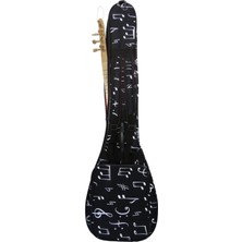 Donizetti Uzun Bağlama Saz Kılıfı Taşıma Çantası Profesyonel Su Geçirmez 20 mm Pedli Gigbag Nota Desenli