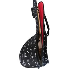 Donizetti Uzun Bağlama Saz Kılıfı Taşıma Çantası Profesyonel Su Geçirmez 20 mm Pedli Gigbag Nota Desenli