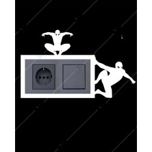 Emach Dizayn Spider Man Çocuk Odası Çiftli Priz Çerçevesi Dekorasyon