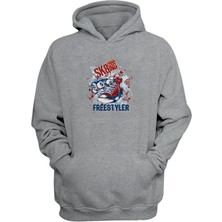 The Wert Unisex Kentsel SK8ING Freestyler Gri  Normal Kalıp Sweatshirt