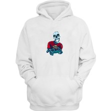 The Wert Unisex    Video Oyunu Beyaz Normal Kalıp Sweatshirt