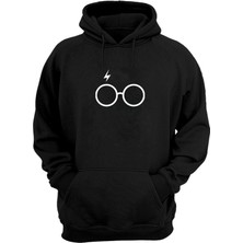 The Wert Unisex Gözlük Harry Potter  Siyah  Normal Kalıp Sweatshirt