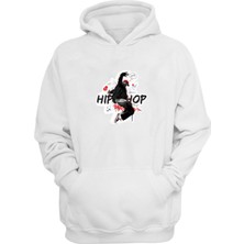 The Wert Unisex Hip Hop Dansı Hip Hop Müzik Beyaz  Normal Kalıp Sweatshirt