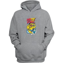 The Wert Unisex I Hate Cat Karikatür Çizimi Gri  Normal Kalıp Sweatshirt