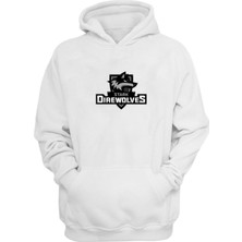The Wert Unisex Logo Brand White Font  Beyaz Normal Kalıp Sweatshirt