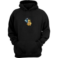 The Wert Unisex Suluboya Saksafon Siyah  Normal Kalıp Sweatshirt
