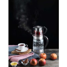 Schafer Gourmemaxx Cam Çay Makinesi Kettle 4 Parça Şeffaf