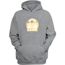 The Wert Unisex Vitruvius Adamı Gri Normal Kalıp Sweatshirt