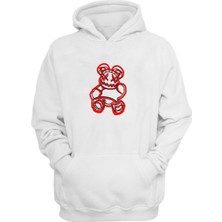 The Wert Unisex Ayı Beyaz Normal Kalıp Sweatshirt