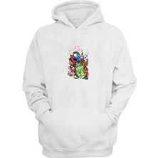 The Wert Unisex Domuzcuk Parti Mikrafon Oyun Beyaz  Normal Kalıp Sweatshirt