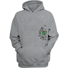 The Wert Unisex Kral Kurbağa  Gri Normal Kalıp Sweatshirt