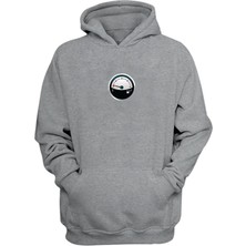 The Wert Unisex Mavi ve Beyaz Yakıt Göstergesi Gri  Normal Kalıp Sweatshirt