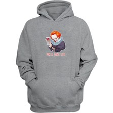 The Wert Unisex Palyaço For A Long Lıfe Gri  Normal Kalıp Sweatshirt