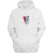 The Wert Unisex Art Neckline Telefon Beyaz  Normal Kalıp Sweatshirt