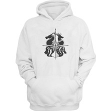 The Wert Unisex Bir Oyun Thrones House Stark Beyaz  Normal Kalıp Sweatshirt