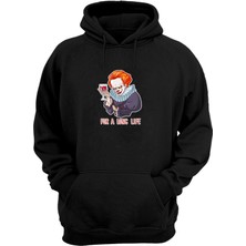 The Wert Unisex Palyaço For A Long Lıfe Siyah  Normal Kalıp Sweatshirt