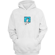 The Wert Unisex Tavşan Beyaz Normal Kalıp Sweatshirt