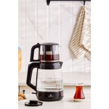 Karaca Glass Tea Xl 2 In 1 Cam Su Isıtıcı & Çay Makinesi Ocean Wave