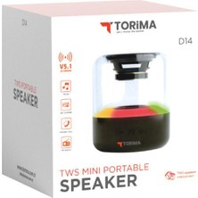 Torima D14 Taşınabilir Kablosuz Bluetooth Hoparlör Siyah