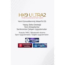 Kiwitime Watch 9 Serisi Hk9 Ultra 2 Gen 3 Amoled Ekran Chatgpt Bt Arama Ios Android Uyumlu Akıllı Saat