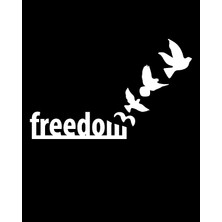 Emach Dizayn Freedom Duvar Yazısı Ahşap Lazer Kesim Dekor