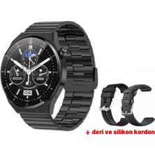 Microwear Gt3 Max 46 mm 3 Kordonlu Akıllı Saat