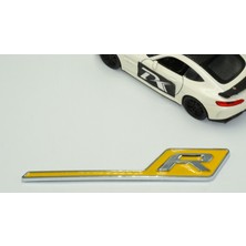 Dk Benz Amg R Gt R Eklenti Sarı Krom Abs 3m 3D Bagaj Logo Amblem